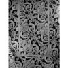 Rotary Black & Silver Brocade Silk Scarf