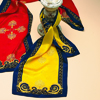 Rotary Navy/Gold Vine on Jacquard Silk Scarf