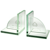 Rotary 2011-12 Theme Jade Glass Bookends