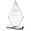 Rotary 2011-2012 Theme Etched Starfire Glass Arrowhead Award