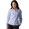 Rotary Light Blue  Ladies Blouse, 100% 80's Two-Ply Wrinkle Free Cotton w/ 2011-12 DG Theme Embroidery