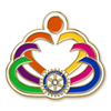 Rotary 2011-2012 Theme Full Color Lapel Pin