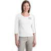 Rotary Theme 2012-13 Ladies 3/4 Sleeve, White Shirt w/Rhinestones