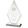 Rotary 2013-2014 Theme Etched Starfire Glass Arrowhead Award