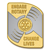 Rotary 2013 - 2014 Theme Lapel Pin in Gold & Silver
