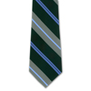 Black/Silver-Gray/Blue Stripe Polyester Woven Necktie