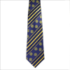 Navy/Gold Stripe Woven Polyester Necktie