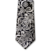 Black & Silver Woven Silk Brocade Necktie