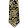 Black & Gold Woven Silk Brocade Necktie