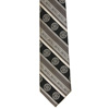 Rotary Silk Black & Grey Stripe Necktie