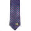 Rotary Navy with Red & White Dots Woven Silk Tie
