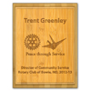 Rotary Theme Bamboo Plaque