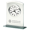 Rotary Custom Alarm Clock in Beveled Glass with Glass Base