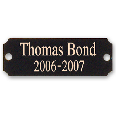 Rotary Engraving for Small Plates on R34165 @ $2.50 per Plate