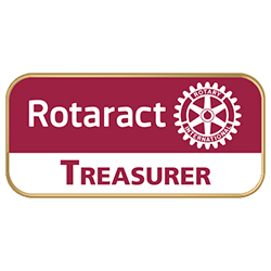 Rotary Rotaract Treasurer Cloisonne Lapel Pin