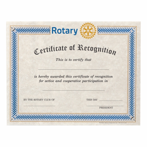 Certificates and HoldersRotary Club Supplies Russell Hampton Company
