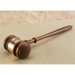 Rotary ROTARACT American Walnut Gavel & Engraving Band
