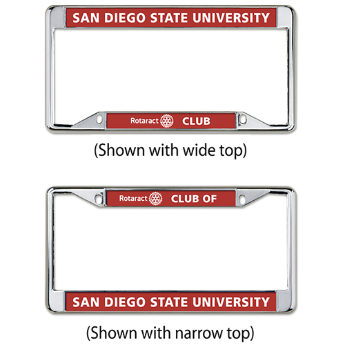Rotary Rotaract Custom Chrome Plated License Plate Frame