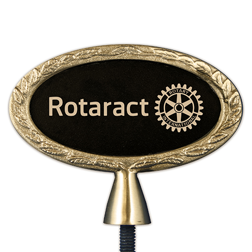 Rotary Oval Bronze Rotaract Emblem Bell Top