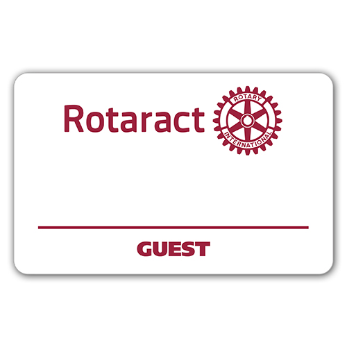 Rotary Reusable Rotaract Credit Card Style Name Badge