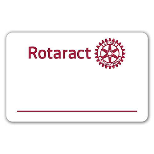 Rotary Reusable Rotaract Credit Card Style Name Badge