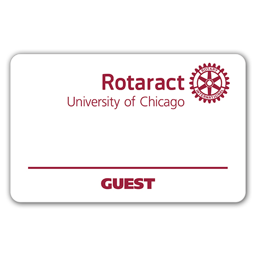 Rotary Reusable Rotaract Credit Card Style Name Badge