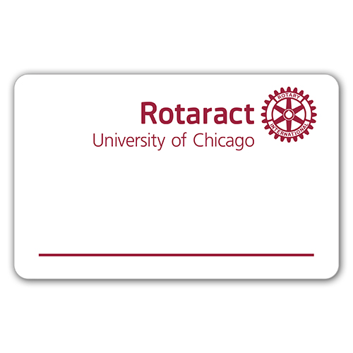 Rotary Reusable Rotaract Credit Card Style Name Badge