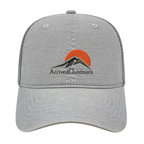 Enzyme Washed Slub Cotton Mesh Back Cap