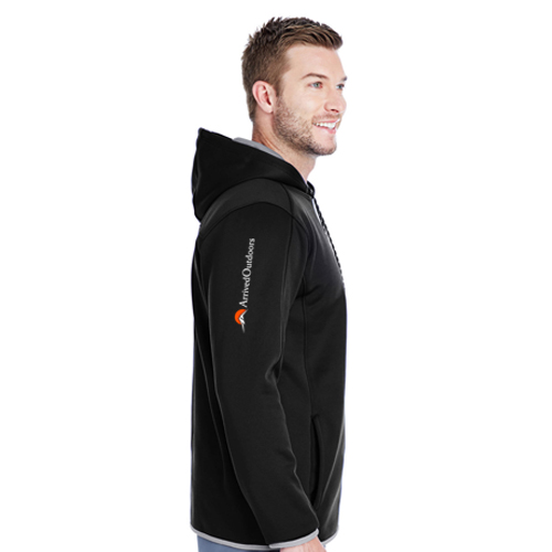 Men's UA Tech 1/4 Zip - Black/White - SLEEVE LOGO