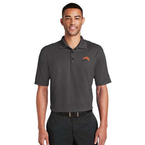 Rotary Men's Anthracite Nike Golf Dri-Fit Micro Pique Polo - 2 LOGOS