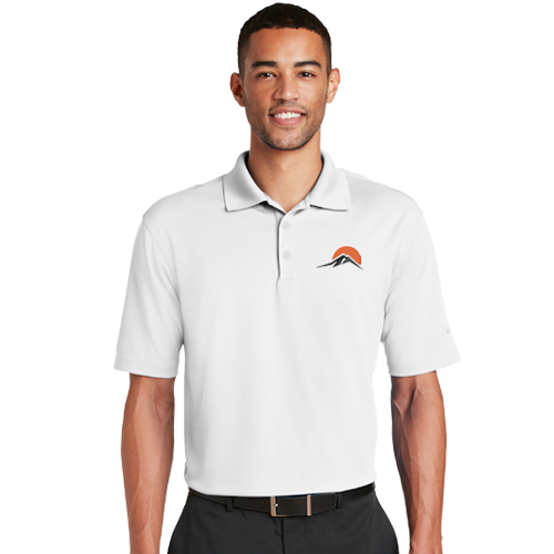 Rotary Men's White Nike Golf Dri-Fit Micro Pique Polo - 2 LOGOS