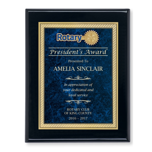 Rotary Glossy Ebony Plaque