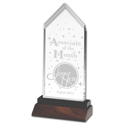 The Glacial Edge Clear Acrylic / Black Base Award