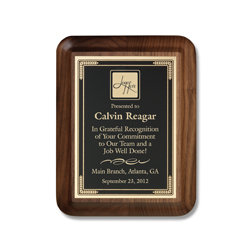 Small Executive Walnut Plaque