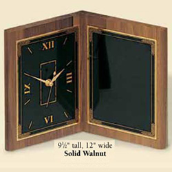 Walnut Table Clock Award