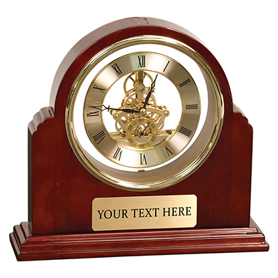 Step Arch Rosewood Clock w/ Piano Finish