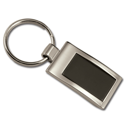 Silver w/ Black Color Finish Key Chain