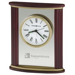 Rosewood, Brass & Glass Alarm Clock