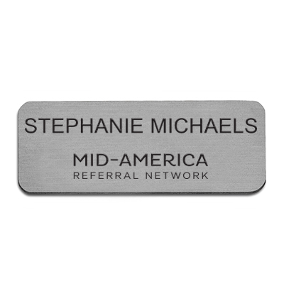 Engraved Plastic Mini Badge - Mid-America Referral Network Badge - 3