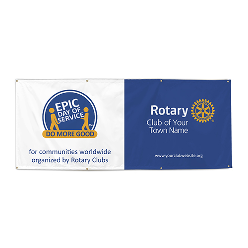Rotary 72" x 30" Vinyl Rotary Day of Service Banner Rotary Club
