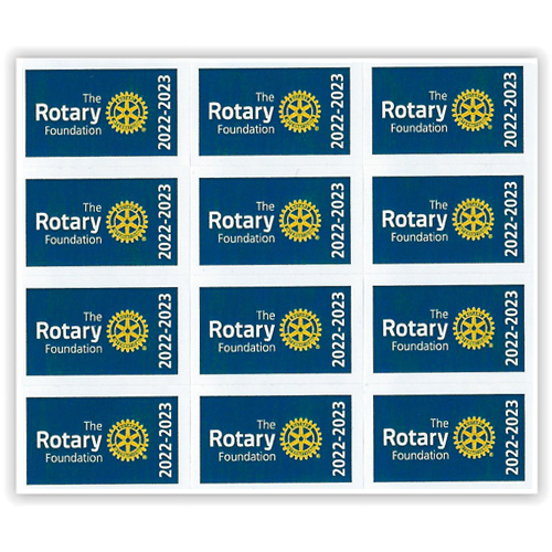 Rotary EREY 22-23 Sheet of 64 Stickers