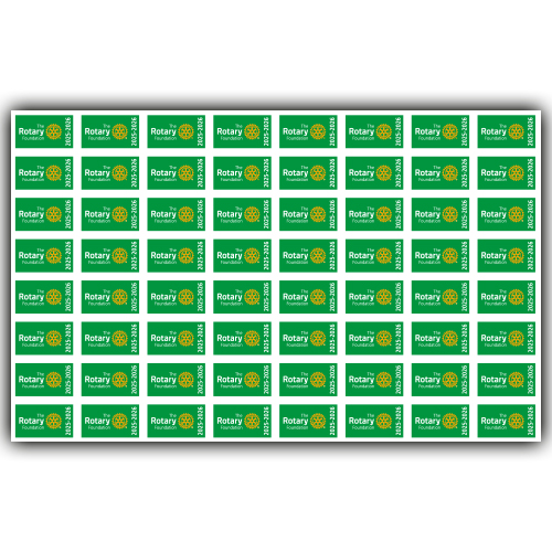 Rotary EREY 25-26 Sheet of 64 Stickers