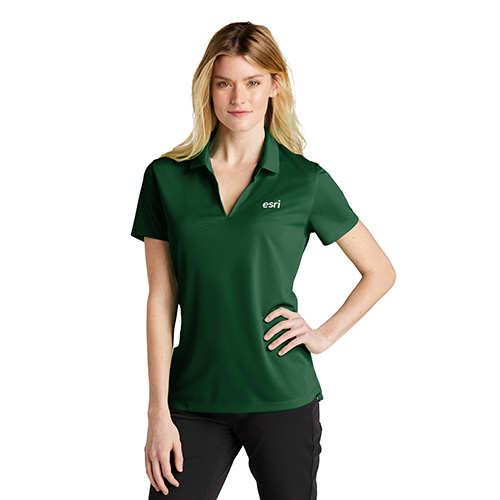 Ladies GORGE GREEN NIKE Dri- FIT Micro Pique