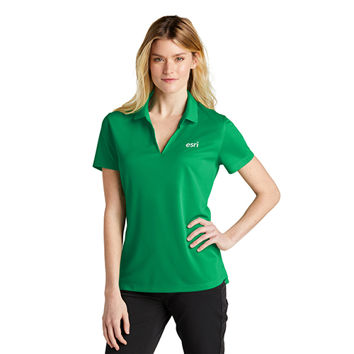 Ladies LUCID GREEN NIKE Dri- FIT Micro Pique