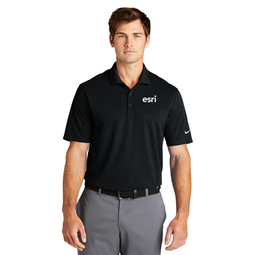 Men's Black NIKE Dri-FIT Micro Pique 2.0 Polo
