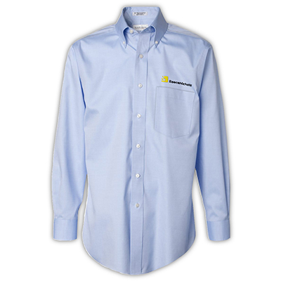 Mens Light Blue Van Huesen Pinpoint Oxford Dress Shirt
