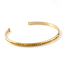 Rotary Topaz Crystals Bangle Bracelet