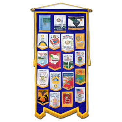 Rotary 3' x 6' Blue Felt Display Banner