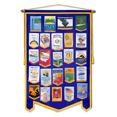 Rotary 4' x 6' Blue Felt Display Banner