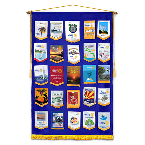 Rotary 4' x 6' Blue Felt Display Banner